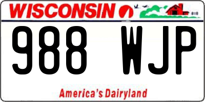 WI license plate 988WJP