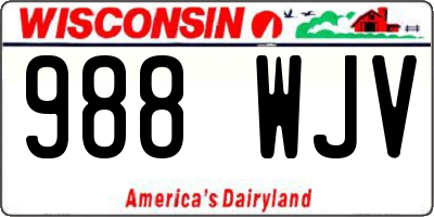 WI license plate 988WJV
