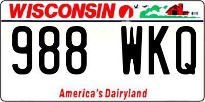 WI license plate 988WKQ