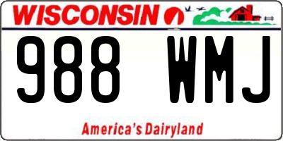 WI license plate 988WMJ