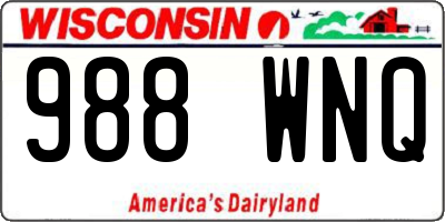 WI license plate 988WNQ