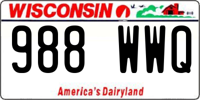 WI license plate 988WWQ