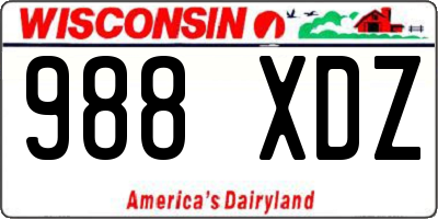 WI license plate 988XDZ