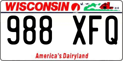 WI license plate 988XFQ