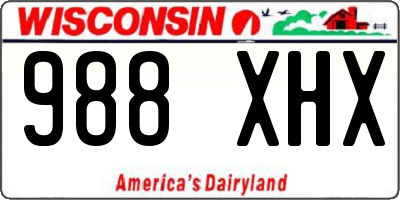 WI license plate 988XHX