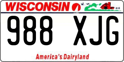 WI license plate 988XJG