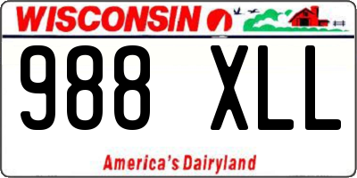 WI license plate 988XLL