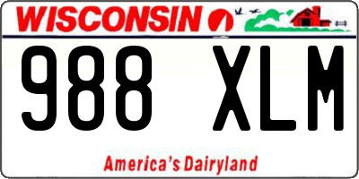 WI license plate 988XLM