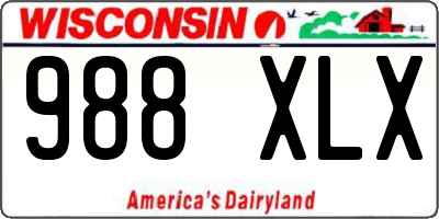 WI license plate 988XLX
