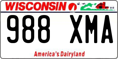 WI license plate 988XMA