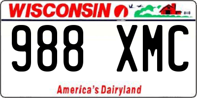 WI license plate 988XMC