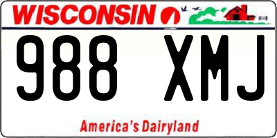 WI license plate 988XMJ
