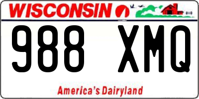 WI license plate 988XMQ