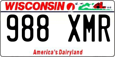 WI license plate 988XMR