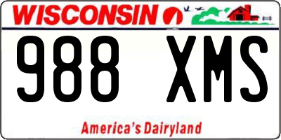 WI license plate 988XMS