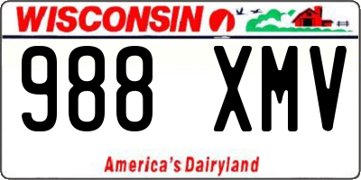 WI license plate 988XMV