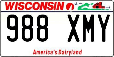 WI license plate 988XMY