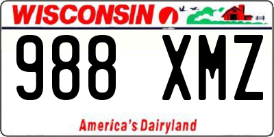 WI license plate 988XMZ
