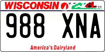 WI license plate 988XNA