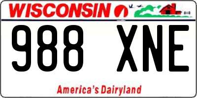 WI license plate 988XNE