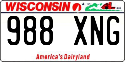 WI license plate 988XNG