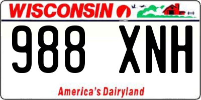 WI license plate 988XNH