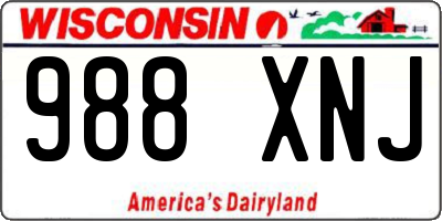 WI license plate 988XNJ