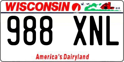 WI license plate 988XNL