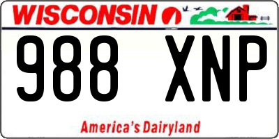 WI license plate 988XNP
