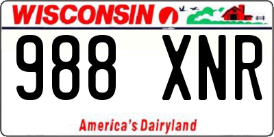 WI license plate 988XNR