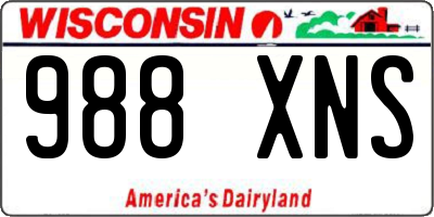 WI license plate 988XNS