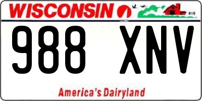 WI license plate 988XNV