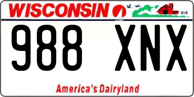 WI license plate 988XNX