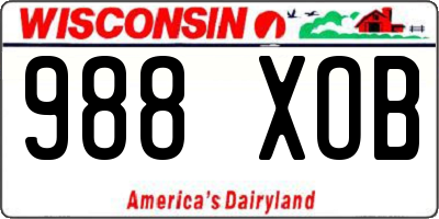 WI license plate 988XOB