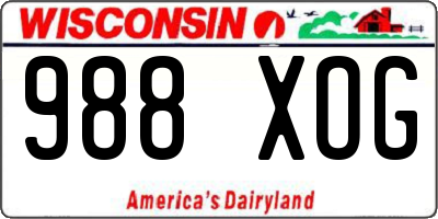 WI license plate 988XOG