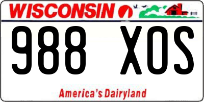 WI license plate 988XOS
