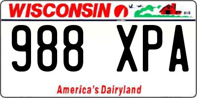WI license plate 988XPA