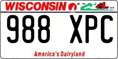 WI license plate 988XPC