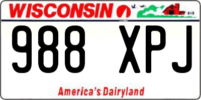 WI license plate 988XPJ