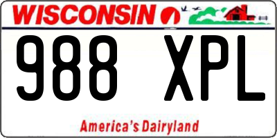 WI license plate 988XPL