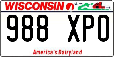 WI license plate 988XPO