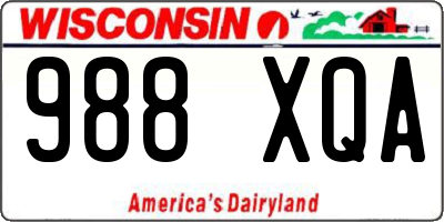 WI license plate 988XQA