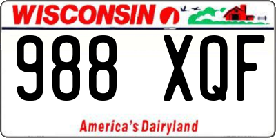WI license plate 988XQF