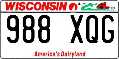 WI license plate 988XQG