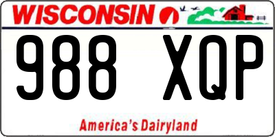 WI license plate 988XQP