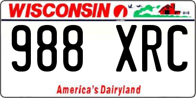 WI license plate 988XRC