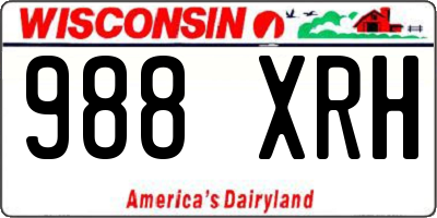 WI license plate 988XRH