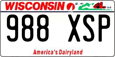 WI license plate 988XSP