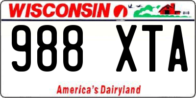 WI license plate 988XTA