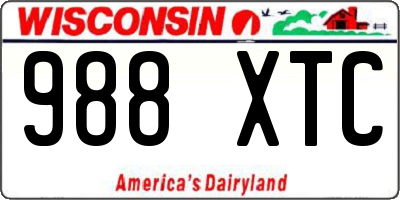 WI license plate 988XTC